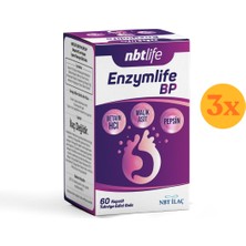 Nbt Life Enzymlife Bp - Mide Asit Dengesi ve Protein Sindirimi Desteği - 60 Kapsül - 3 Adet (Toplam 180 Kapsül) - Dezenfektan Hediyeli