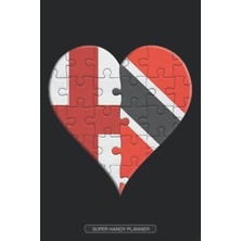 Mey İthalat Planner: English Trinidadian And Tobagoan Flag United Heart Jigsaw Puzzle Flags Of England Trinidad And Tobago