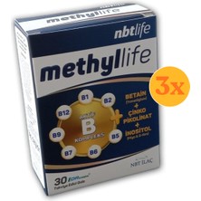 Nbt Life Methyllife - Aktif B Kompleks, Vitamin B12 - 30 Kapsül - 3 Adet (Toplam 90 Kapsül)