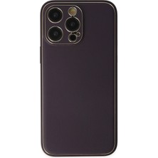 Aconcept Newface Iphone 13 Pro Kılıf Coco Deri Silikon Kapak - Derin Mor