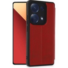Ozka Concept Koruyucu Kapak Note 13 Pro 4g Flip Cover - Kırmızı