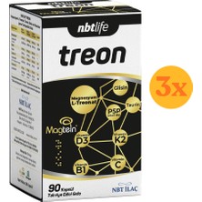 Nbt Life Treon - Magnezyum L-Treonat, Vitamin B1 ve C - 90 Kapsül - 3 Adet (Toplam 270 Kapsül) - Dezenfektan Hediyeli