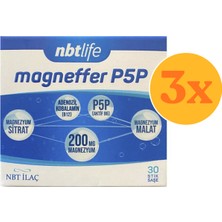 Nbt Life Magneffer P5P Saşe - Magnezyum ve Vitamin B6 (P5P) - 30 Saşe - 3 Adet (Toplam 90 Saşe) - Dezenfektan Hediyeli