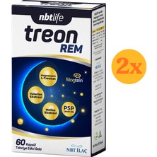 Nbt Life Treon Rem - Magnezyum L-Treonat, Kedi Otu ve Melisa - 60 Kapsül - 2 Adet (Toplam 120 Kapsül)