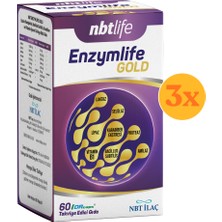 Nbt Life Enzymlife Gold - Çok Yönlü Sindirim Enzimi ve Probiyotik - 60 Kapsül - 3 Adet (Toplam 180 Kapsül)