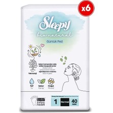 Mey İthalat Sleepy Bio Natural Premium Plus Günlük Ped Normal 6X40=240 Adet Ped