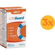 Nbt Life Lifeguard - Çinko, Bakır, Iyot ve Selenyum - Bağışıklık, Saç, Tırnak - 30 Kapsül - 3 Adet (Toplam 90 Kapsül)