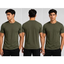 Erkek Basic Bisiklet Yaka Regular Fit Tişört – Yüksek Kalite Pamuk