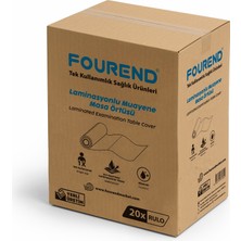 Fourend Laminasyonlu Muayene Masa Örtüsü 50X50 Rulo Sedye Örtüsü Su Geçirmez 20 Adet