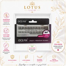 Ocean ASU-829 El Yapımı Vegan Demet Takma Kirpik 14MM Large (10 Ply Doğal Hacimli Ipek Kirpik)