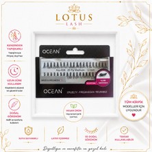 Ocean ASU-828 El Yapımı Vegan Demet Takma Kirpik 12MM Medium (10 Ply Doğal Hacimli Ipek Kirpik)