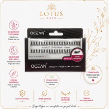 Ocean ASU-827 El Yapımı Vegan Demet Takma Kirpik 10MM Short (10 Ply Doğal Hacimli Ipek Kirpik)
