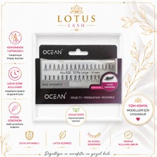Ocean ASU-826 El Yapımı Vegan Demet Takma Kirpik 14MM Large (10 Ply Doğal Hacimli Ipek Kirpik)