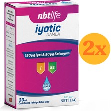 Nbt Life Iyotic Damla - Iyot ve Selenyum - Tiroid ve Metabolizma Desteği - 30 ml - 2 Adet (Toplam 60 Ml) - Dezenfektan Hediyeli