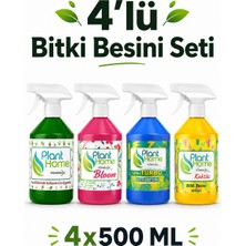 Plant Home Power Mix Sıvı Bitki Besini Seti Power Mix Turbo Bloom Kaktüs 4X500 ml