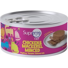 Meks Supreme Cat Kıyılmış Tavuklu Uskumrulu Yaş Kedi Maması 85 gr