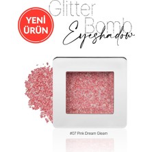 Meks Mücevher Parlaklığında Yoğun Pigmentli Tekli Far Glitter Bomb Eyeshadow 07 Pink Dream Gleam