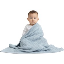 Meks Little DEDI%100 Organik Pamuk Bebek Örme Battaniye Hediye Kutulu - Yumuşak Yürümeye Başlayan Çocuk,