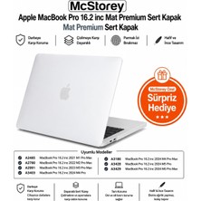 Meks Mcstorey Macbook Pro 16.2 Inç Kılıf A2485 A2780 A2991 A3403 A3186 A3428 A3429 Uyumlu Mat Tpu Şeffaf