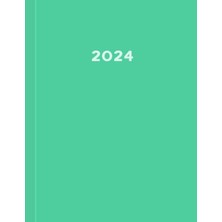 Meks 2024: Xxl Kalender I A4 I 400 Seiten I 1 Tag 1 Seite I Zeiteinteilung Von 6-22 Uhr I Farbe Mint Grü
