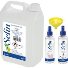 Meks 5 Litre 80° Selin Limon Kolonyası + 2 Adet Selin 150 ml Sprey 80° Limon Kolonyası