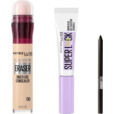 Meks Maybelline New York Instant Anti Age Eraser Kapatıcı - 00 Ivory & Maybelline New York Super Lock Br