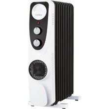 Meks Luxell LUX11-FP-BW 11 Dilim 2700 Watt Turbo Fanlı Yağlı Radyatör (Siyah/beyaz)