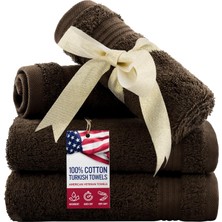 Meks American Veteran Towel, Banyo Temelleri IÇIN%100 Pamuk Türk Keseleri 4'lü Paket, Yumuşak Emici Yıka