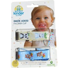 Meks Bebek Emzik Askısı, 2'li Set, Sevimli Hayvan Desenli, Plastik Klipsli, Nikelsiz, En 12586:2025 Stan