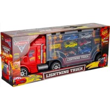 Meks Road King Dev Taşıyıcı Tır Set 6 Küçük Araba ve Trafik Işaretleri ile Birlikte