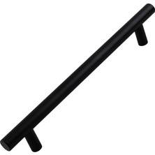 Meks Çubuk Mobilya Mutfak Dolap Dolabı Çekmece Kulpu Kulbu -Mat Siyah Metal (160 Mm-16.0 Cm) Kulpları