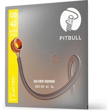 Meks Pitbull Silver Seri Elektro Gitar Teli 09-42 Super Light Seg 09-42 Sl