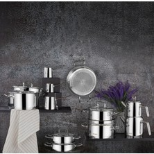 Meks Aryıldız Vento Prestige 20 Parça Ideal Set Çelik Çeyiz Tencere Seti