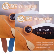 Meks BYC20-2 Uzun Sap Bağlama Teli 2 Takım Saz Teli 2 Mızrap
