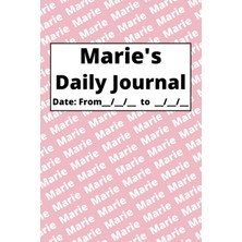 Meks Independently Published Personalized Daily Journal - Marie: Pink Cover