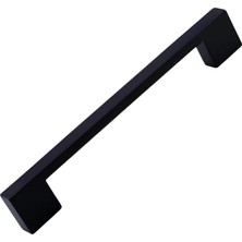 Meks Dar Köprü Kulp 128 mm Mat Siyah Metal Mobilya Mutfak Çekmece Dolap Dolabı Kapak Kulbu Kulpu 12.8 cm