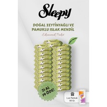 Meks Sleepy 90' Lı Zeytinyağlı Pamuklu Bebek Mendili 21 Al 19 Öde Hediyeli