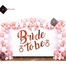 Meks Bkmc 60LI Balon Bride To Be Kalpli Bekarlığa Veda Partisi 1 Bride 10 Team Bride Gold Renkli Geçici