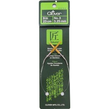 Meks Clover Takumi Bambu Yuvarlak Örgü Iğneleri 9"-Boyut 3/3,25MM