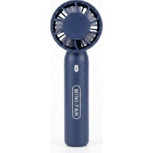 Meks Mini-Fan Taşınabilir El Fanı, Masaüstü Standlı, USB Şarjlı, 16 Cm, 3 Kademeli Hız Ayarlı Masaüstü &