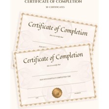 Meks Independently Published Certificate Of Completion: Classic Award Certificates Notebook With 30 Cert