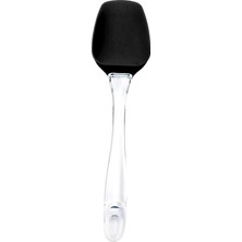 Meks Promosyonca Silikon Spatula, Mutfak Pişirme Aracı, Şeffaf Tutma Yeri (Siyah)