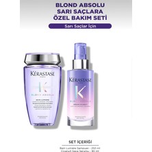 Meks Kerastase Blond Absolu Sarı Saçlara Özel Bakım Seti, Şampuan 250 ml + Gece Serumu 90 ml