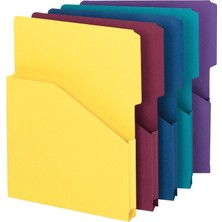 Meks Smead Organize Yukarı Genişleyen Slash Ceket, 2/5 Kesim Tab, 1 "genişletme, Mektup Boyutu, Çeşitli