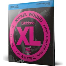 Meks D'addario EXL170SL Bas Gitar Tel Seti , Xl, 45-100, Super Long Scale,
