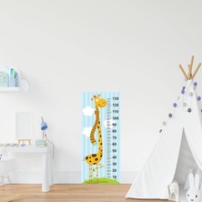 Meks Çocuk Odası Bebek Odası Boy Ölçer Boy Cetveli Sticker Uzun Zürafa
