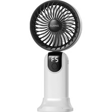 Meks Robeve Auhma AUFN19 5 Kademeli Güçlü El Fanı Mini Fan – Şarjlı Taşınabilir Mini Vantilatör, Dijital