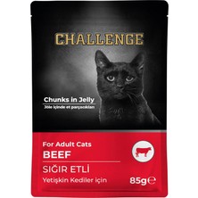 Meks Challenge Konserve Kedi Pouch Sığırlı 85 gr