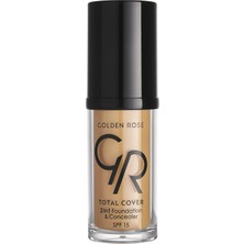 Meks Golden Rose Total Cover 2si1 Arada Kapatıcı ve Fondöten No: 18 Cappuccino - 30 ml