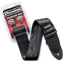 Meks Dunlop SLST001 Paket Gitar Kayışı - Naylon Malzeme - Siyah